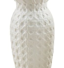 Mudpie Woven Cane Ceramic Vase
