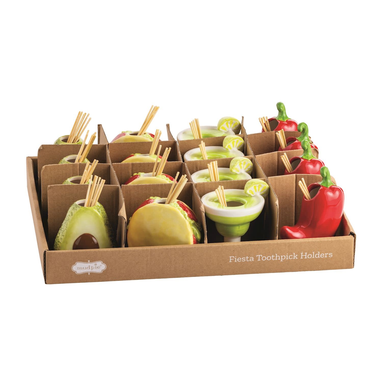 Mudpie Fiesta Toothpick Holder (choice of 4 styles)