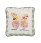 Mudpie Embellished Happiness Pillow
