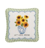 Mudpie Embellished Love Grow Pillow