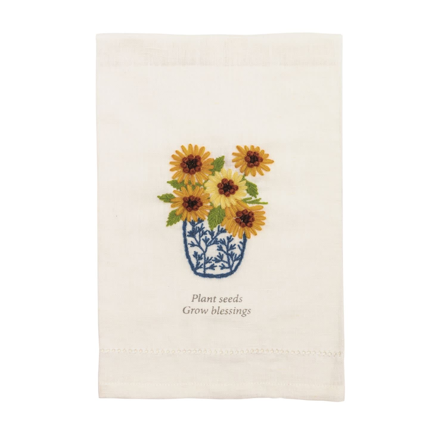 Mudpie Plant Embroidered Garden Towel