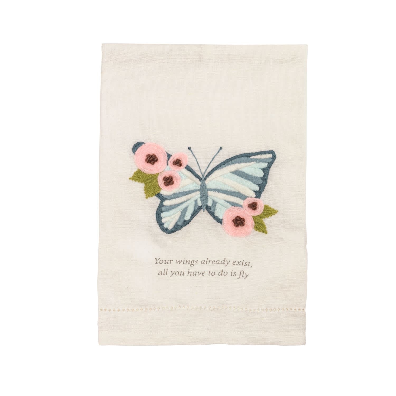 Mudpie Wings Embroidered Garden Towel