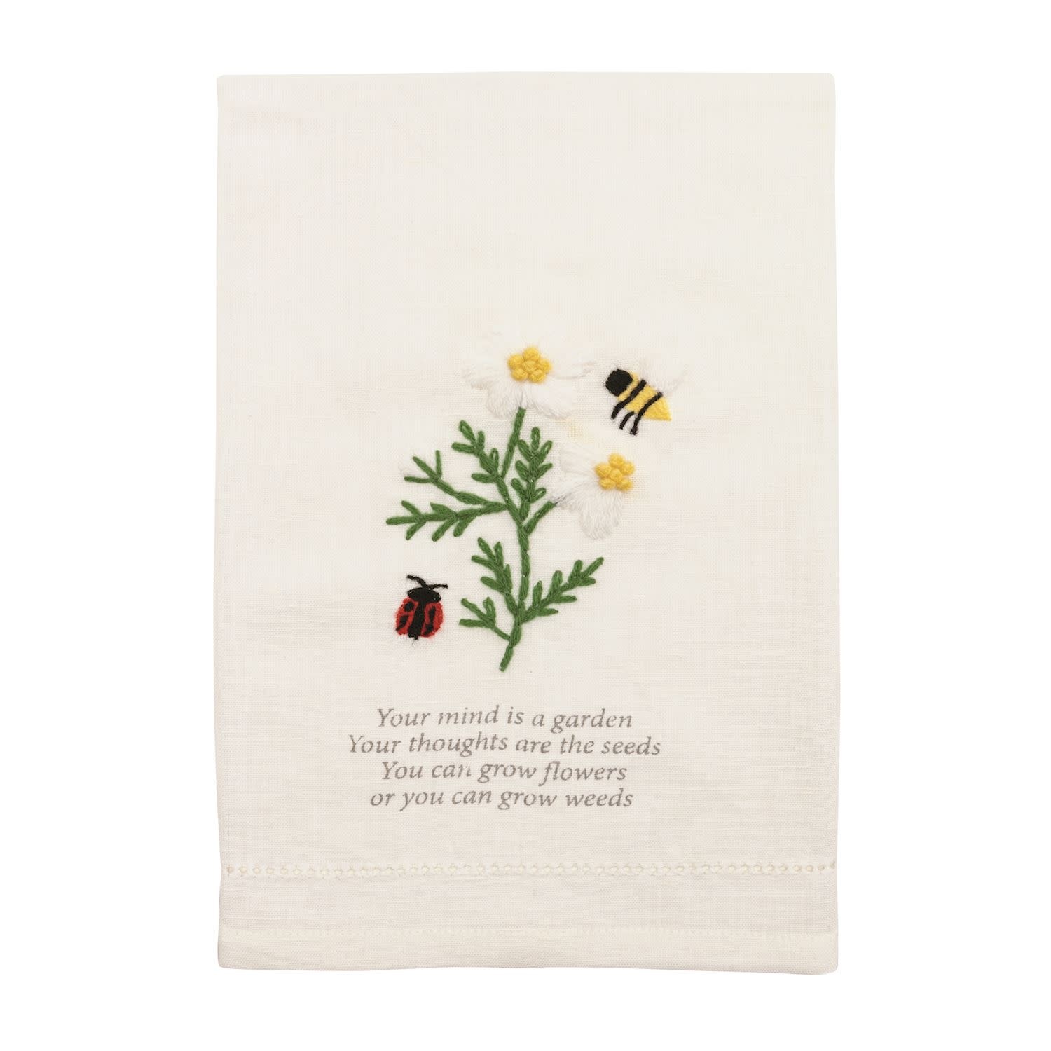 Mudpie Mind Embroidered Garden Towel
