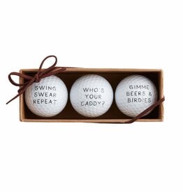 Mudpie Whos Your Caddy Golf Ball Set