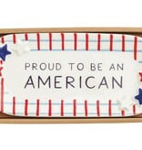 Mudpie Plaid American Sentiment Tray