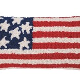 Mudpie Flag Hook Wool Pillow