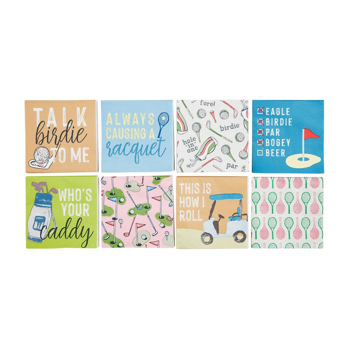 Mudpie Tennis -or- Golf Napkin Set (various)