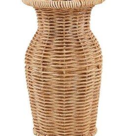 Mudpie Skinny Resin Basket Weave Vase