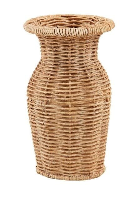 Mudpie Skinny Resin Basket Weave Vase