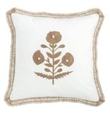 Mudpie Square Ribbon Trim Pillow