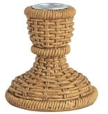 Mudpie Sm Resin Woven Taper Holder