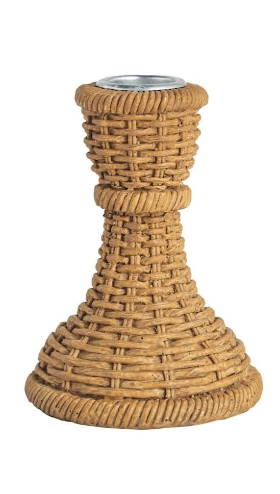 Mudpie Med Resin Woven Taper Holder