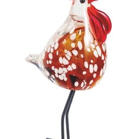 Mudpie Small Glass Chicken