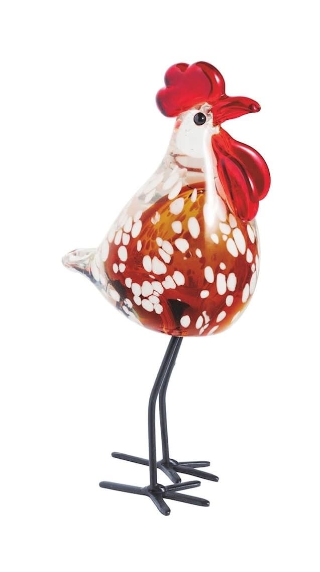 Mudpie Small Glass Chicken