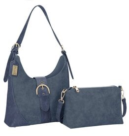 Liz Soto Eva Navy Hobo Handbag (two in one)