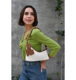 Liz Soto Riley Brown Linen Handbag (shoulder or crossbody)