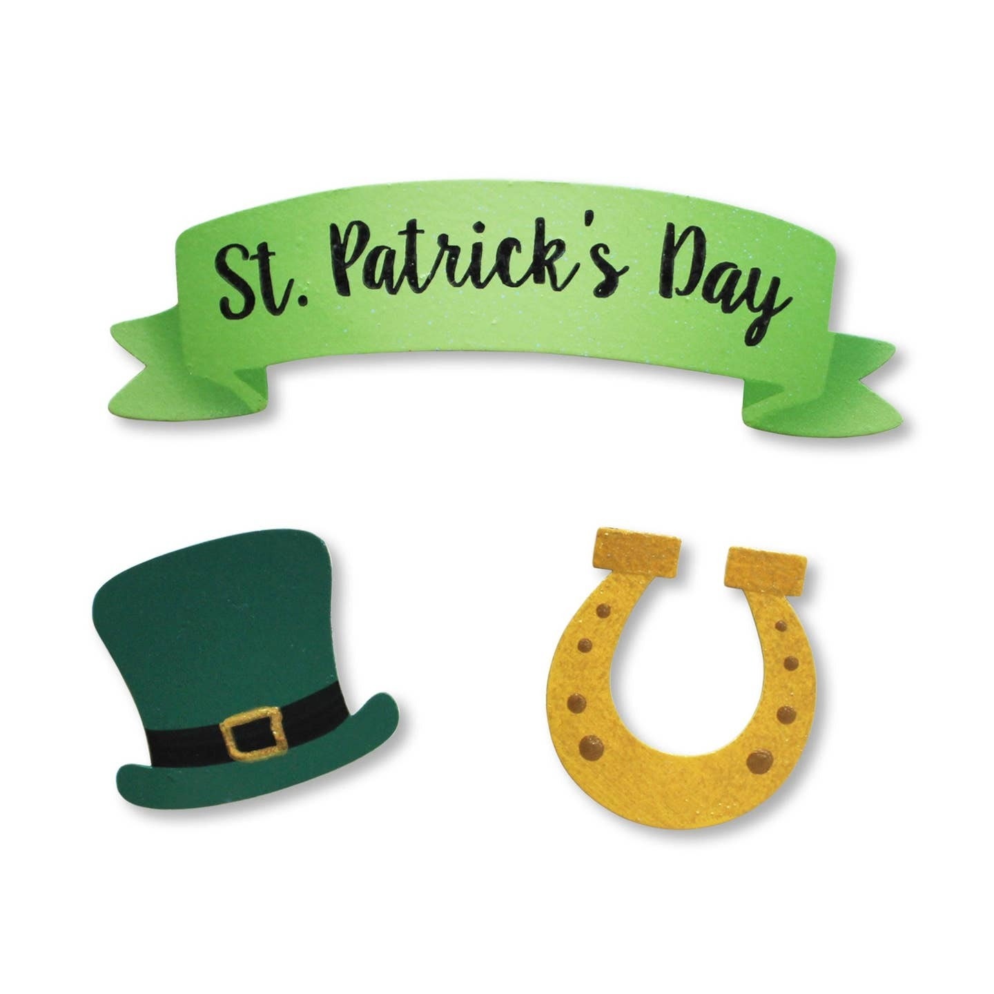 Roeda Studio "St. Patrick's Day" Banner Magnets S/3 (* Banner measures 1.3”h x 4.25”w )