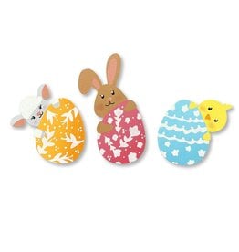 Roeda Studio Peek-a-boo Animal Magnets S/3 (Spring/Easter)