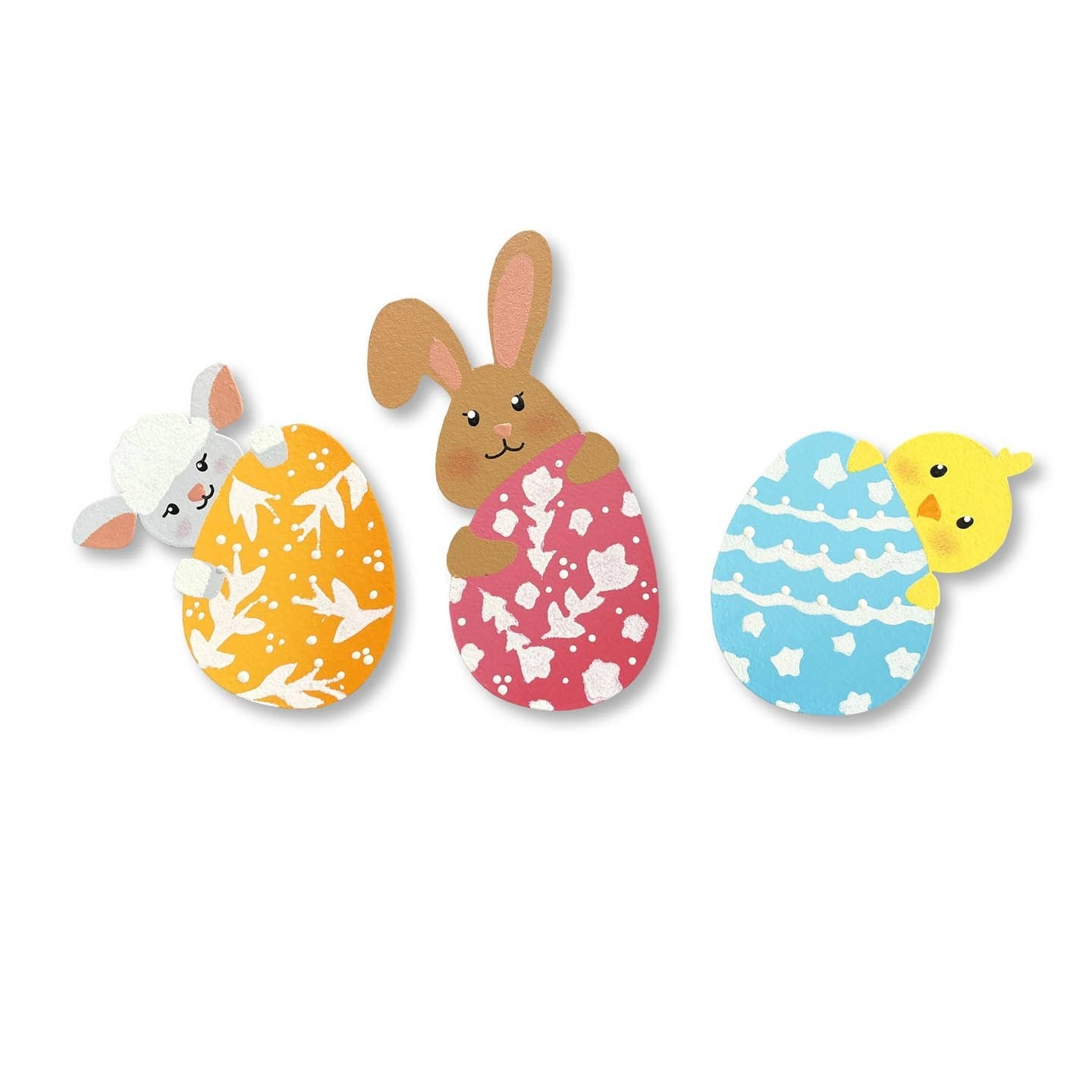 Roeda Studio Peek-a-boo Animal Magnets S/3 (Spring/Easter)