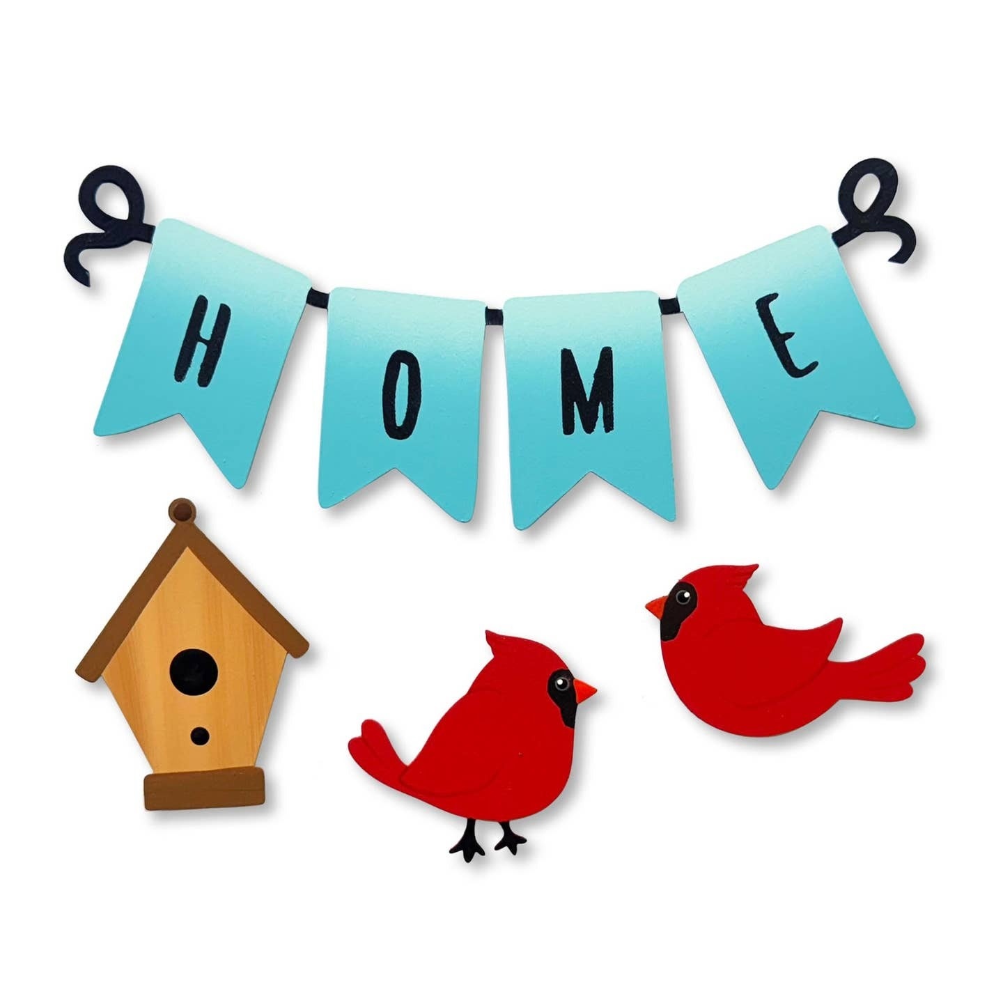 Roeda Studio "Home" Wreath Kit Magnets S/4