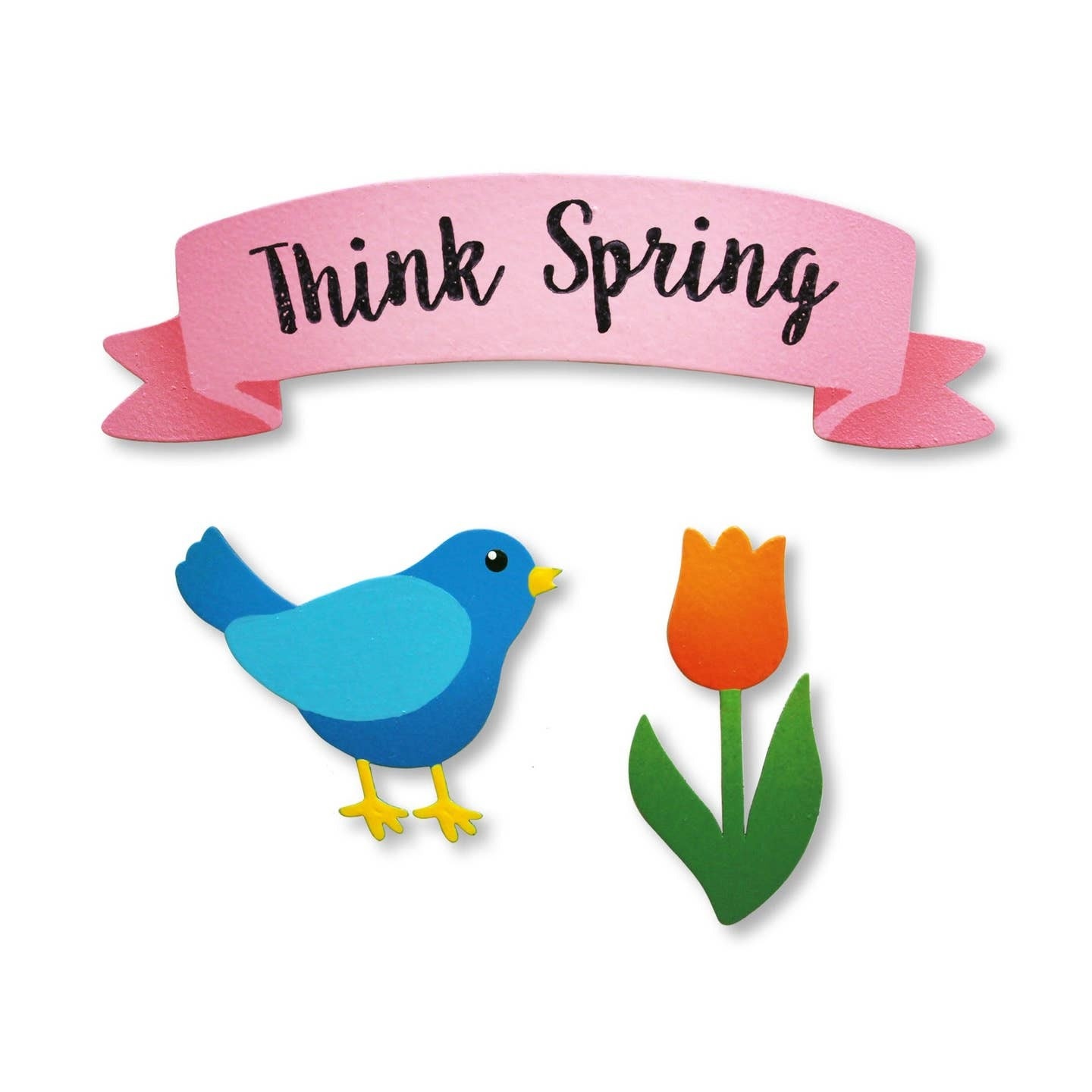 Roeda Studio "Think Spring" Banner Magnets S/3 (* Banner measures 1.3”h x 4.25”w)