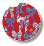 CounterArt and Highland Home Americana Bows Stone Car Coaster