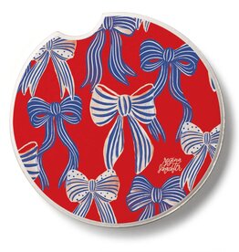 CounterArt and Highland Home Americana Bows Stone Car Coaster