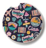 CounterArt and Highland Home Around the World Stone Car Coaster