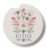 CounterArt and Highland Home Blessed Bouquet Stone Car Coaster