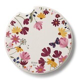 CounterArt and Highland Home Blooming Border Stone Car Coaster