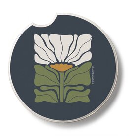 CounterArt and Highland Home Bohemian Floral Stone Car Coaster