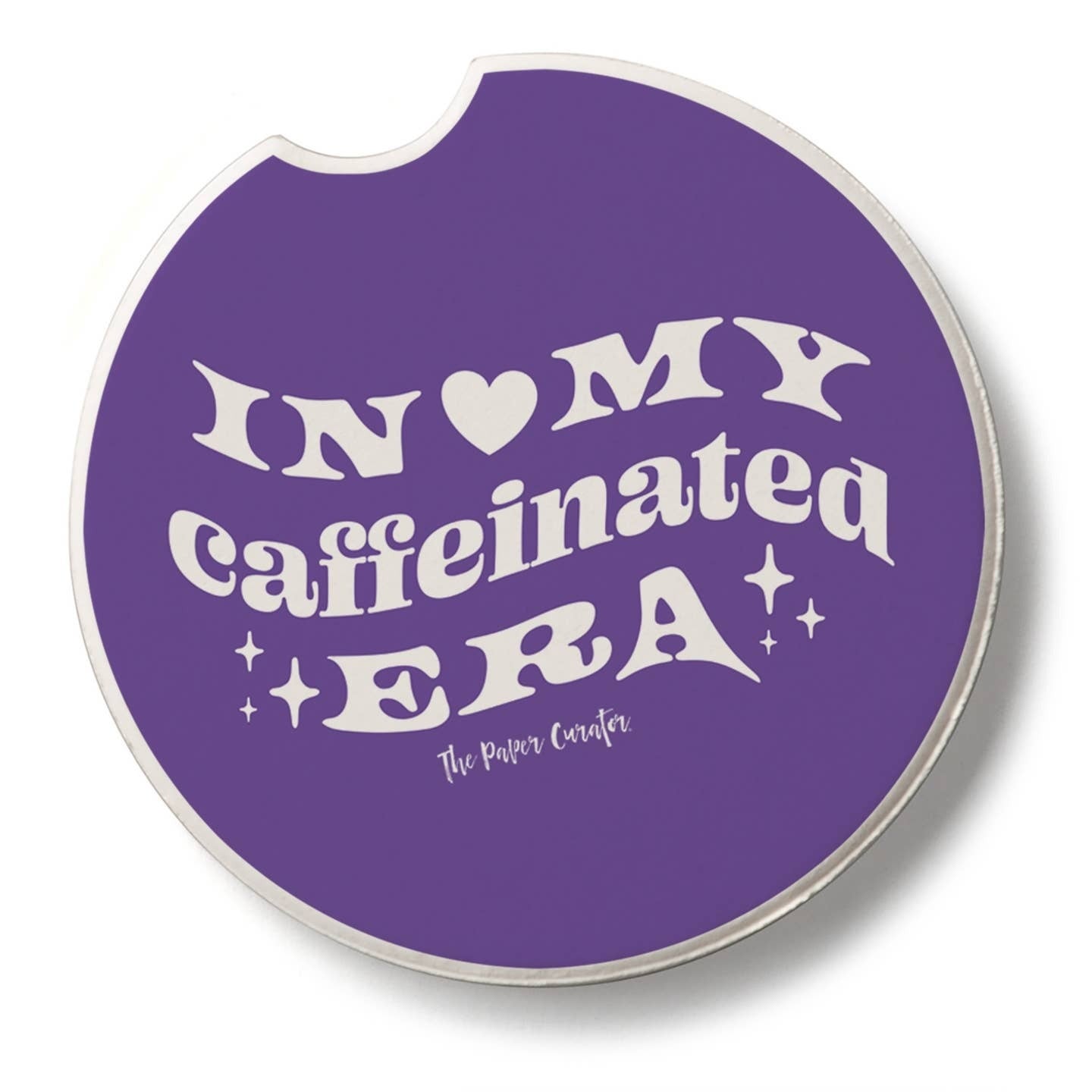 CounterArt and Highland Home Caffeinated Era Stone Car Coaster