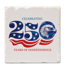 CounterArt and Highland Home Celebrate 250 Single Absorbent Tumbled Tile Coaster