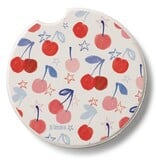 CounterArt and Highland Home Cherry Stars Stone Car Coaster