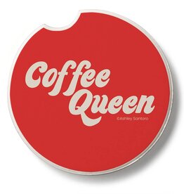 CounterArt and Highland Home Coffee Queen Stone Car Coaster