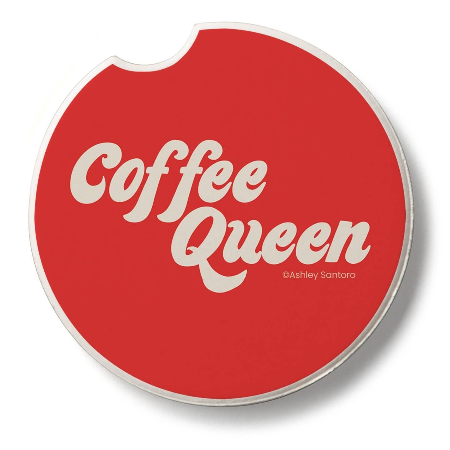 CounterArt and Highland Home Coffee Queen Stone Car Coaster