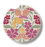 CounterArt and Highland Home Floral Melody Stone Car Coaster