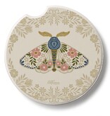CounterArt and Highland Home Folkloric Moth Stone Car Coaster