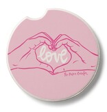 CounterArt and Highland Home Love Hands Stone Car Coaster