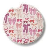 CounterArt and Highland Home Mixed Bows Stone Car Coaster