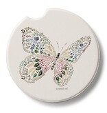 CounterArt and Highland Home Nature Butterfly Stone Car Coaster