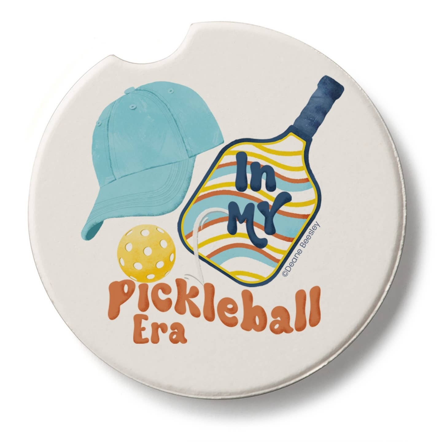 CounterArt and Highland Home Pickleball Era Stone Car Coaster
