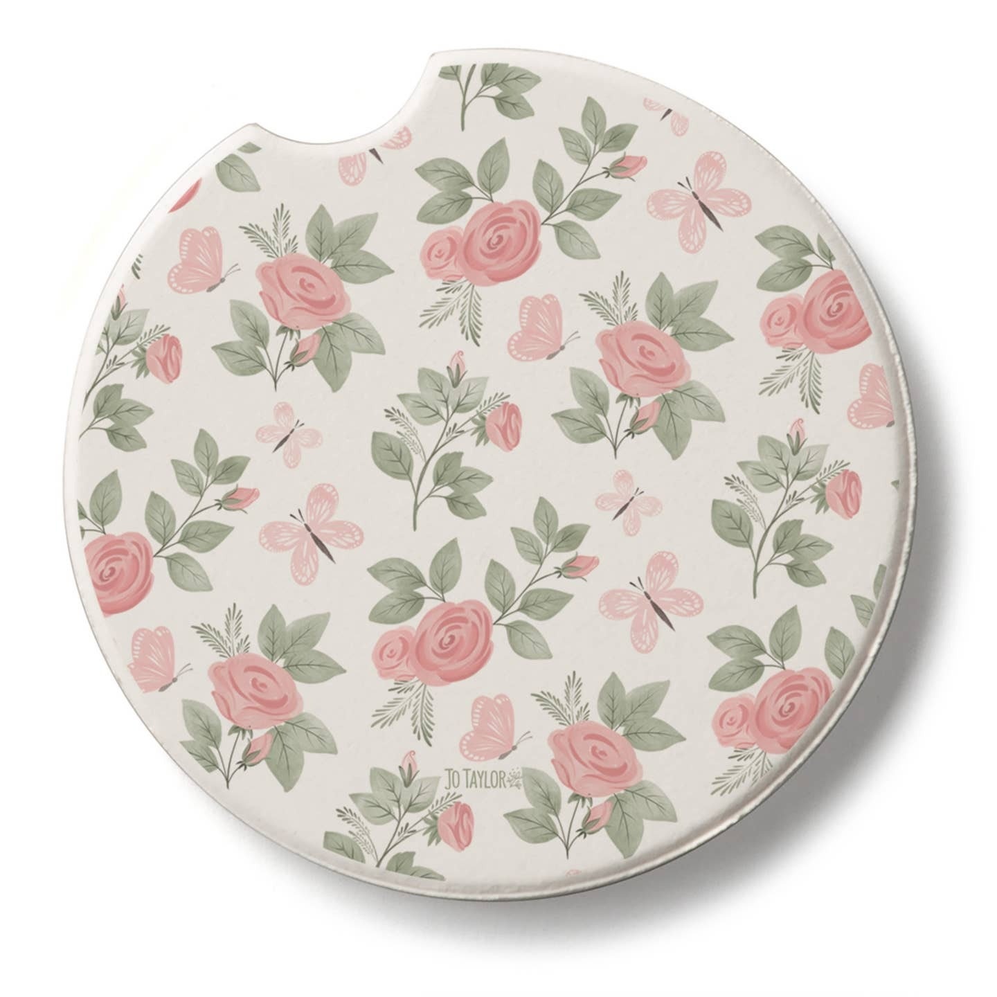 CounterArt and Highland Home Pretty Coquette Stone Car Coaster
