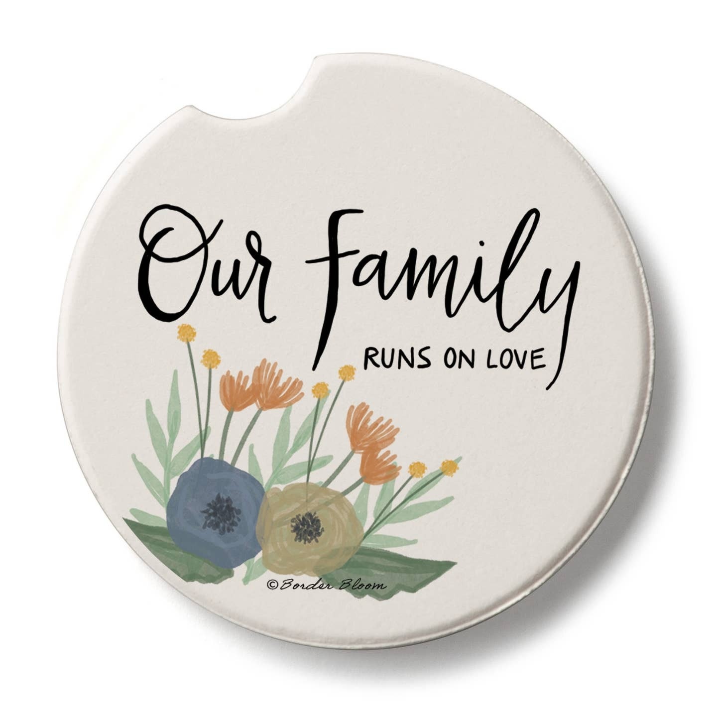 CounterArt and Highland Home Serene Family Stone Car Coaster