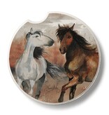CounterArt and Highland Home Southwest Horses Stone Car Coaster
