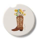 CounterArt and Highland Home Western Cowgirl Stone Car Coaster