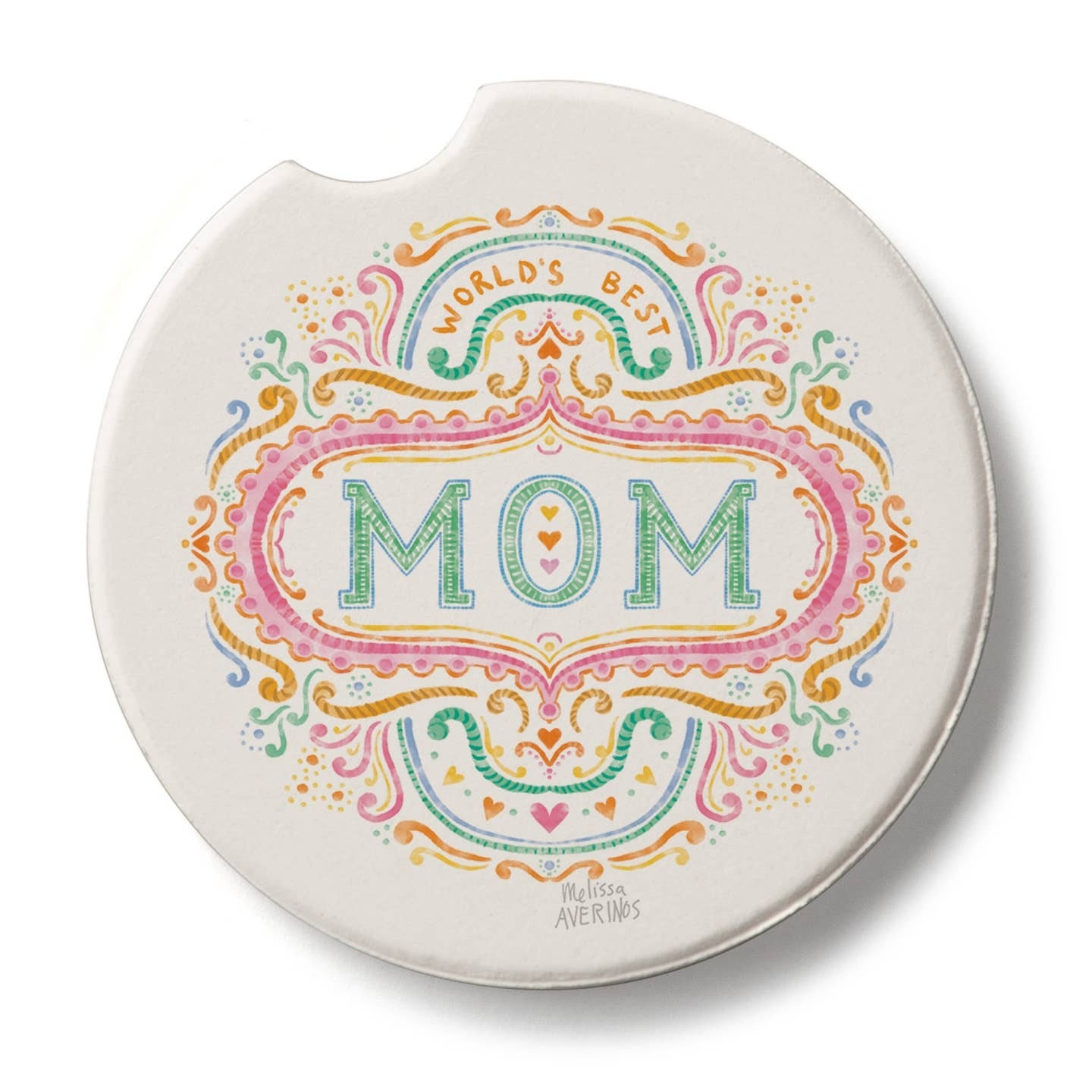 CounterArt and Highland Home Worlds Best Mom Stone Car Coaster