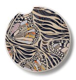 CounterArt and Highland Home Zebra Butterflies Stone Car Coaster