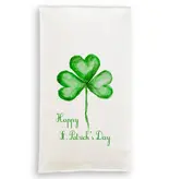 French Graffiti Single Shamrock St. Patrick's Day Tea Towel