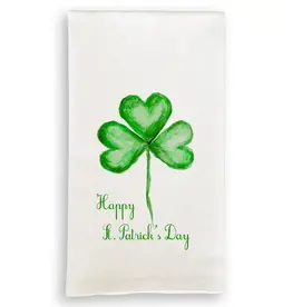 French Graffiti Single Shamrock St. Patrick's Day Tea Towel